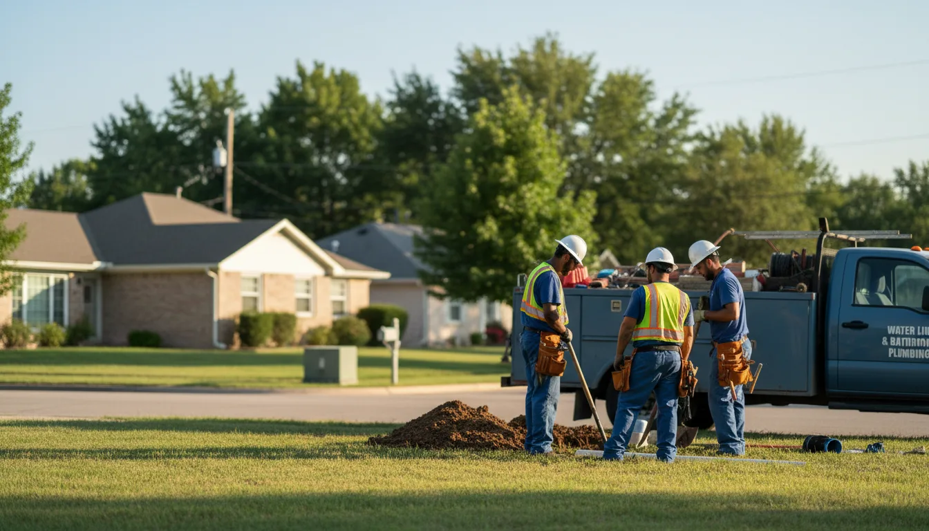 Residential water line and bathroom plumbing service in Lanett, AL